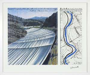 Christo - Over the River (handgesigneerd) - Ingelijst verkocht voor € 1!