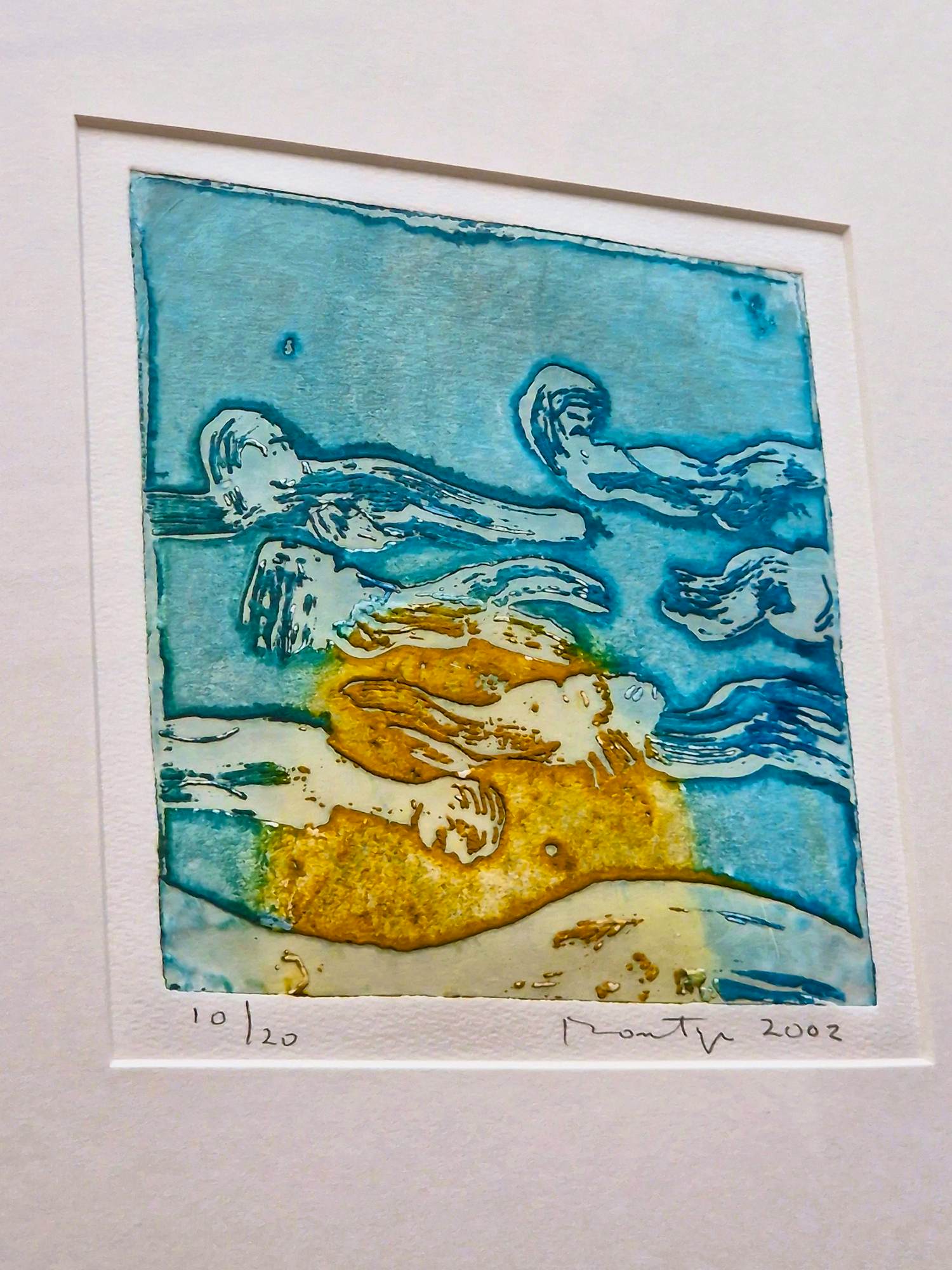 Jan Montyn - Handgedrukte zeer kleine oplage (20) kleuren reliëf Ets -2002- galerie Petit kopen? Bied vanaf 70!