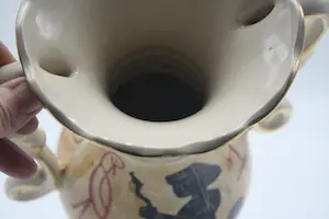 Niet of onleesbaar gesigneerd - Prachtige Oude Aardewerken Saint Ghislain Amphore (20e eeuw kopen? Bied vanaf 1!