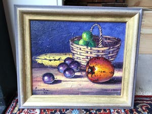 Niet of onleesbaar gesigneerd - C4125-4 - Naief Stilleven met fruit kopen? Bied vanaf 1!