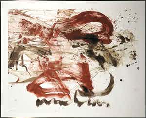 Anton Heyboer - Gouache, Zonder titel - Ingelijst (Groot) verkocht voor € 100!