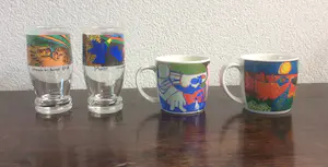 Corneille - Twee glazen en twee bekers kopen? Bied vanaf 15!