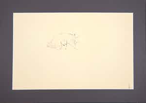 Melle Oldeboerrigter - Inkttekening op papier, z.t. Vlo verkocht voor € 80!