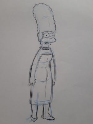 Matt Groening - The Simpsons, originele productie tekening Marge kopen? Bied vanaf 1!