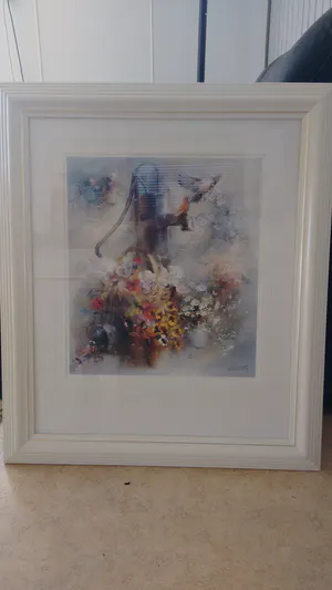 Willem Haenraets - Romantische voorstelling van een oude waterpomp met bloemen en vogels eromheen. kopen? Bied vanaf 30!