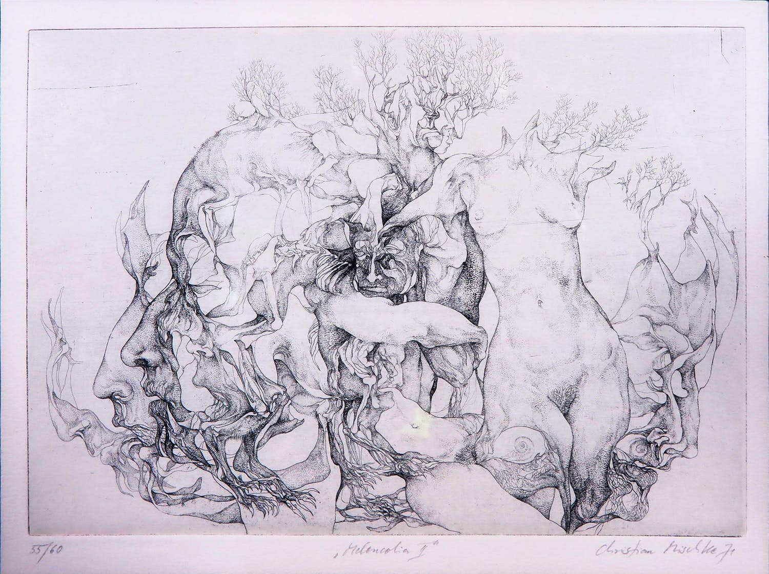 Christian Mischke - Ets, Melancolia II verkocht voor € 1!