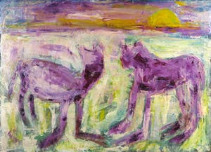 Pieter Haan - Acryl op karton, Zonder titel (Zeer Groot) kopen? Bied vanaf 1!