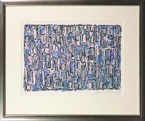 Jan Wolkers - Zeefdruk, Winterbeelden VI - Ingelijst verkocht voor € 200!