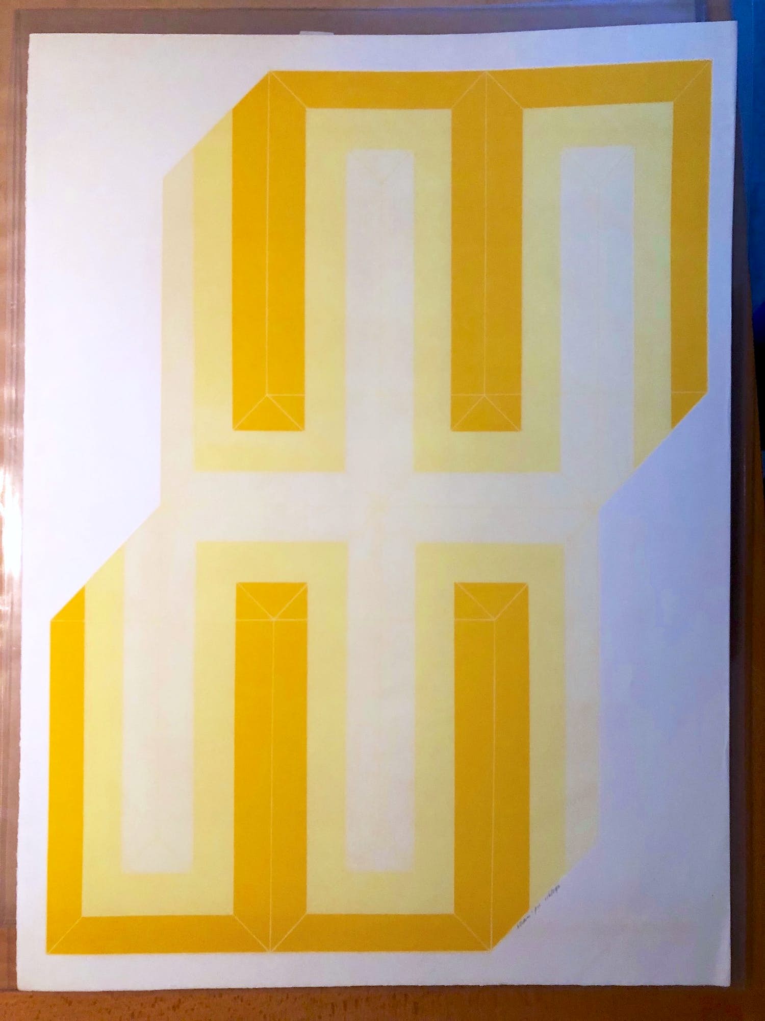 Ronald Abram - Geometrische compositie - Zeefdruk verkauft für € 55!