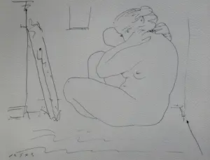 Pablo Picasso - Naaktmodel voor de spiegel, Heliogravure, 1952 kopen? Bied vanaf 80!