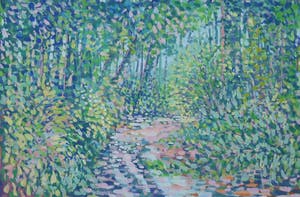 Jan Bernard Meinen - Pointilistisch bosgezicht kopen? Bied vanaf 99!