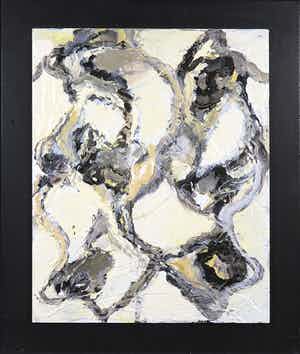 Bert Braam - Acryl op paneel, Moving - Ingelijst verkocht voor € 40!