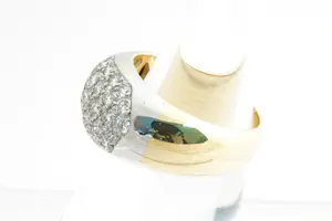 NV(72)- Excl.  18Krt Pavé ring met ca 2.20ct briljant geslepen topdiamant G/VS kopen? Bied vanaf 1490!