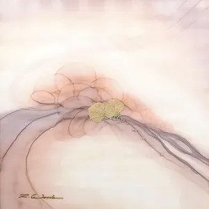 Rita Wrede - Gemengde techniek op zijde, Zonder titel - Ingelijst kopen? Bied vanaf 30!