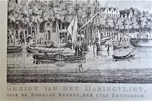 Niet of onleesbaar gesigneerd - Twee oude stadgezichten: Haringvliet/Rotterdam en Dordrecht 18e eeuw kopen? Bied vanaf 1!