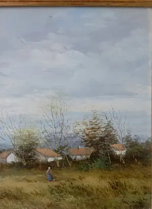 Olivier Denato - Geanimeerd landschap met boerenvrouwen kaufen? Bieten Sie von 180!
