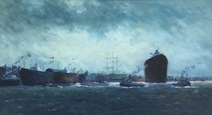 Niet of onleesbaar gesigneerd - C3829 - Havengezicht kopen? Bied vanaf 10!