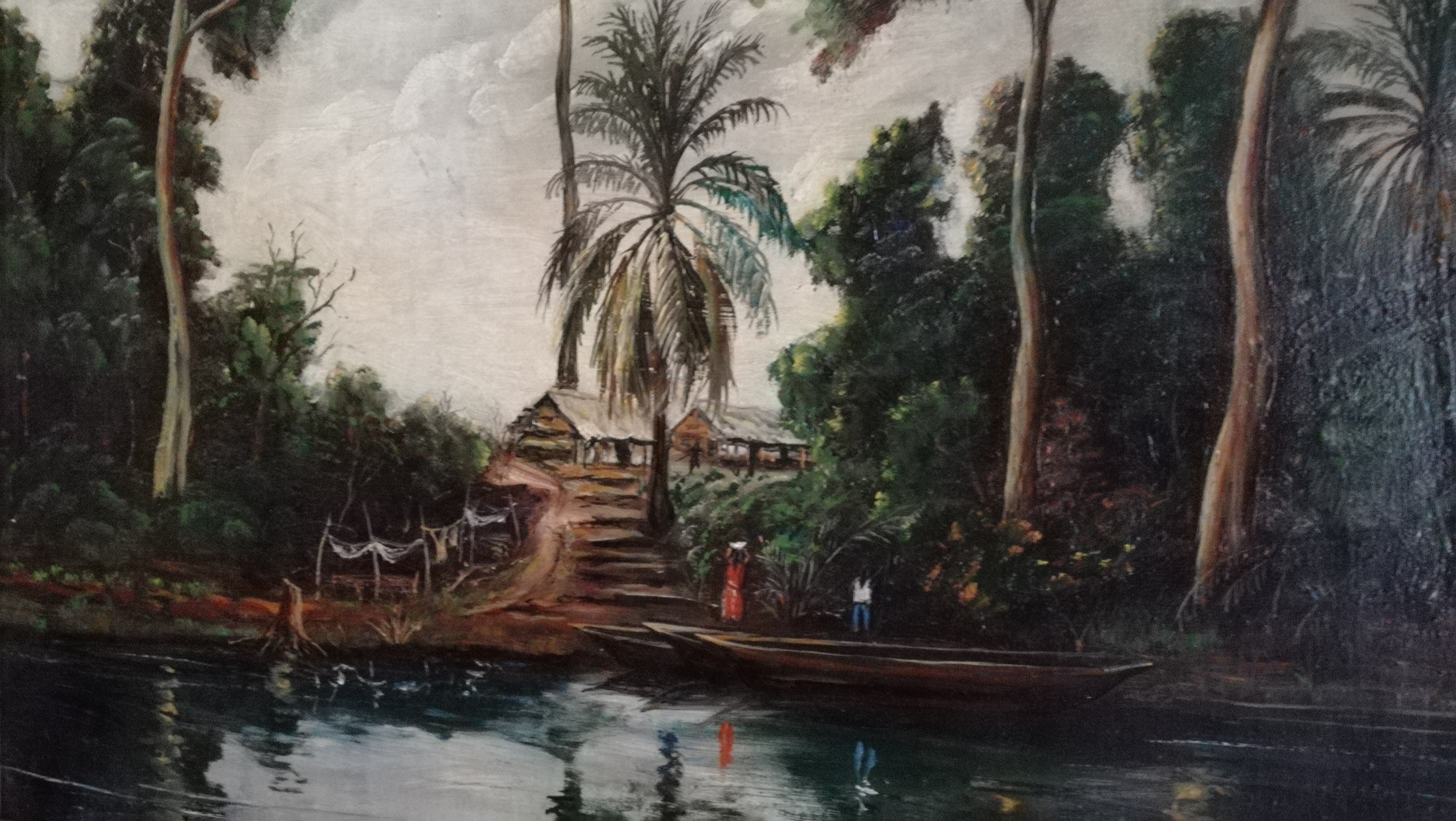 Niet of onleesbaar gesigneerd - Koloniaal landschap kopen? Bied vanaf 1!