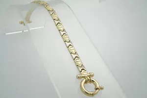 43 - Mooie, zo goed als nieuw 14 krt bi-color gouden armband - Bulgari model kopen? Bied vanaf 550!