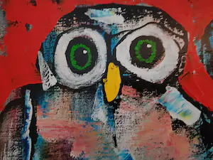 Rudi Pillen - Uilen klleurrijkorigineel kopen? Bied vanaf 500!