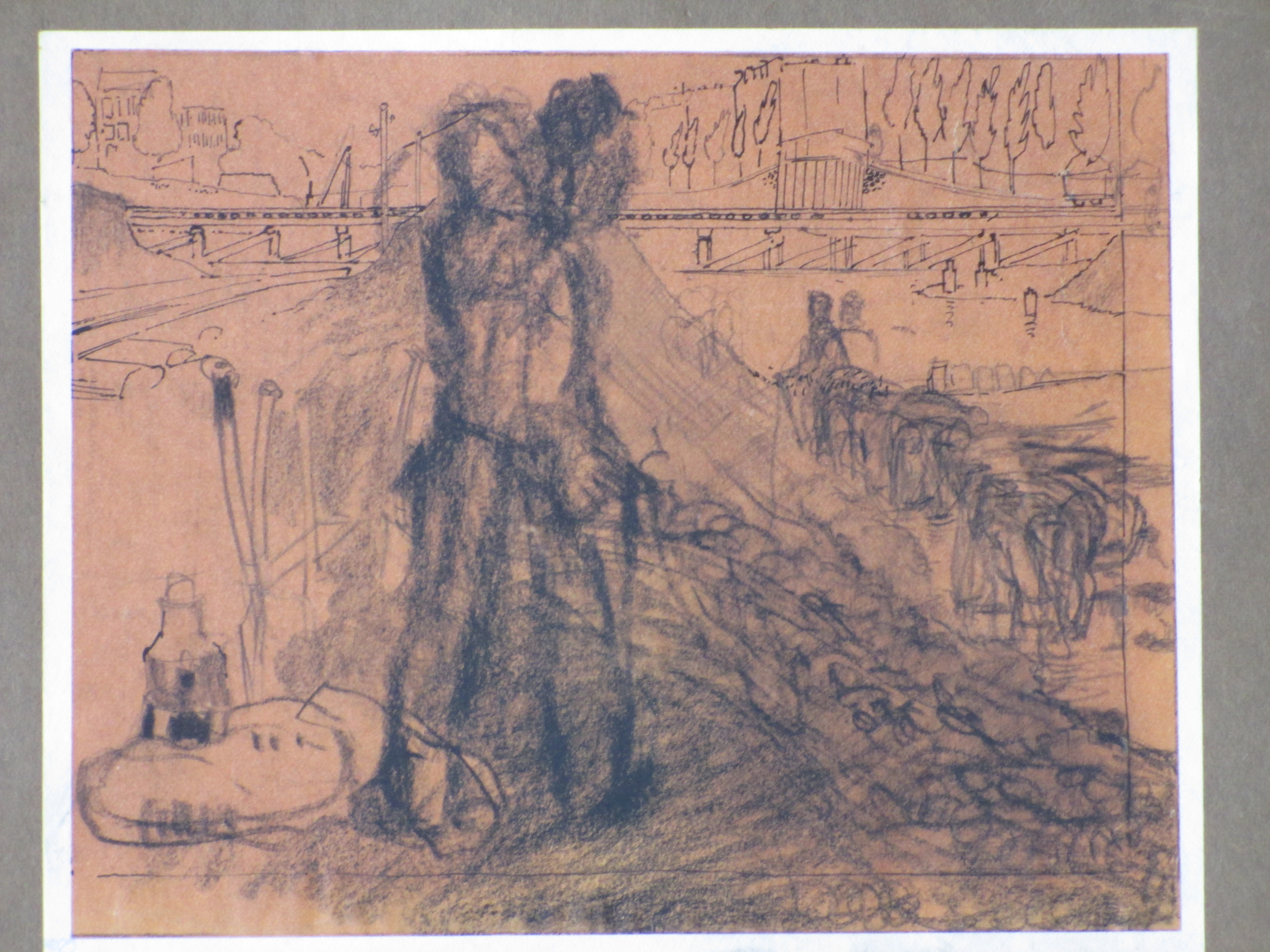 Pieter Dupont - Aan de oevers van de Seine - Tekening kopen? Bied vanaf 1!