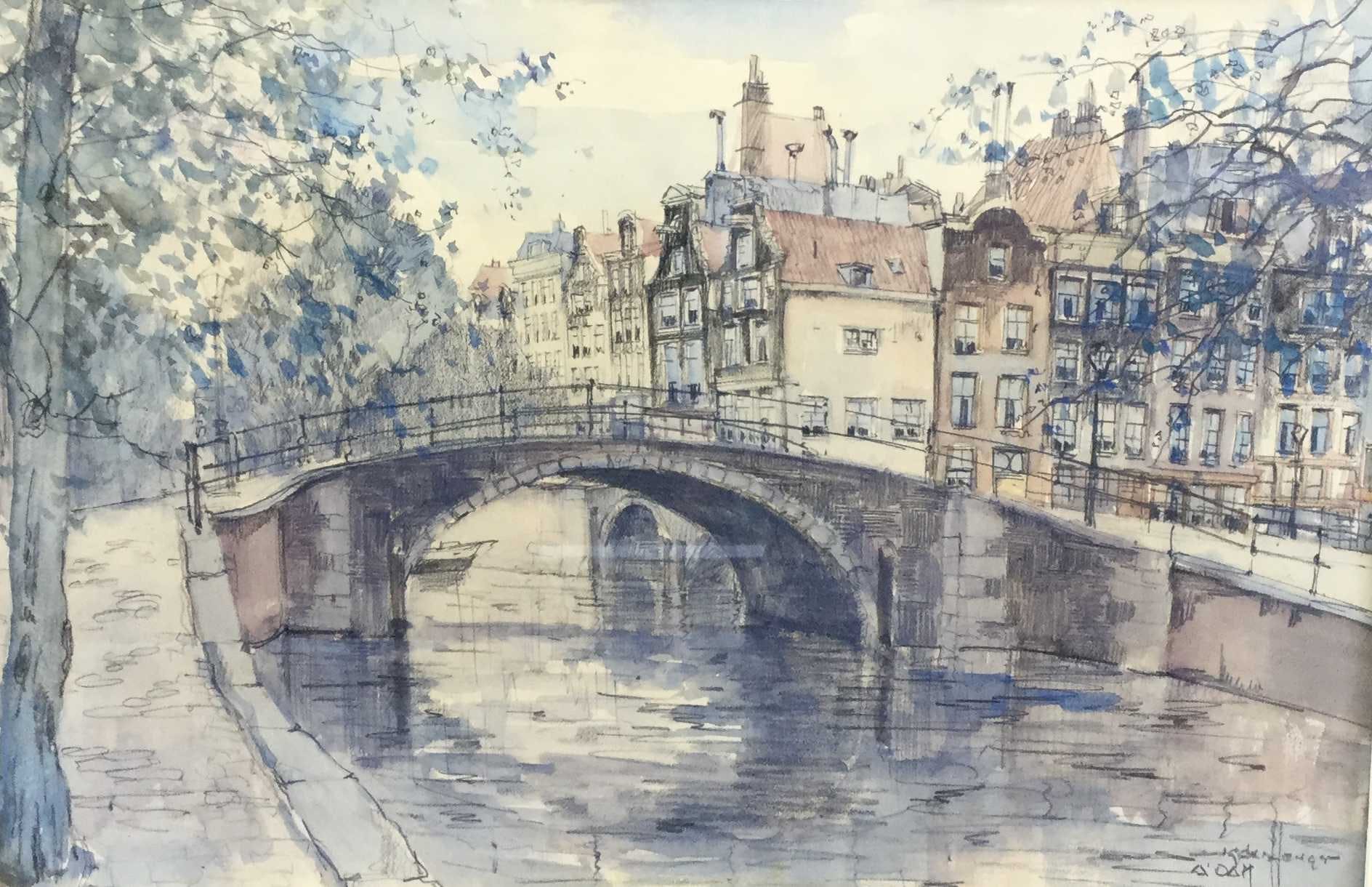 Jan den Hengst - C2466, Stadsgezicht Amsterdam verkocht voor € 100!