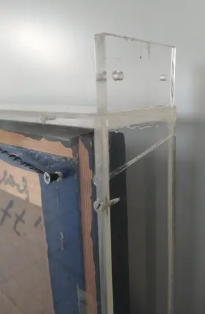 Jan de Beus - Blutender Landschaft - Olieverf en assemblage 1980 (groot) kopen? Bied vanaf 275!