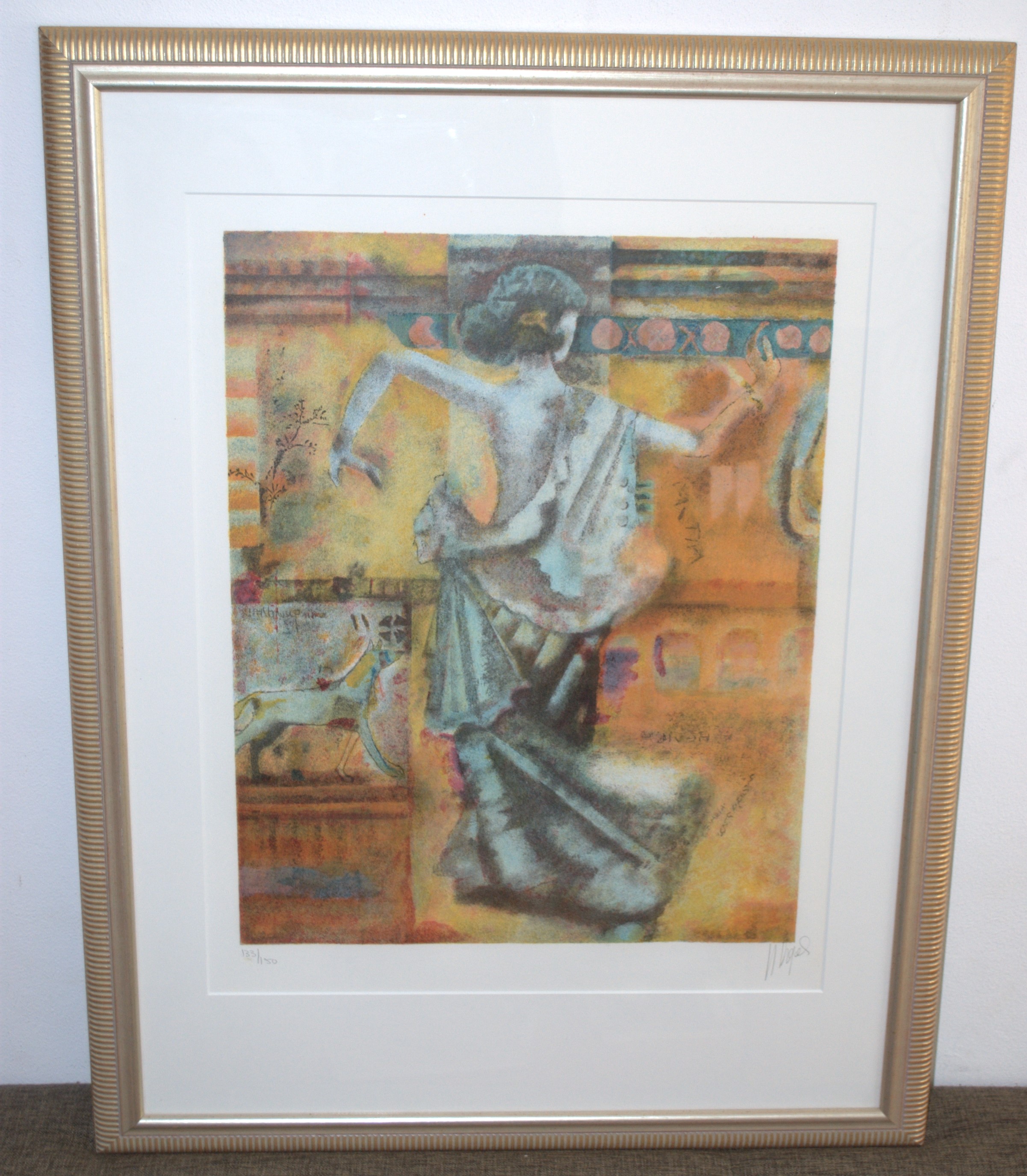Astrid Engels - litho - Danseres - prachtig ingelijst - incl kunstboek verkocht voor € 1!
