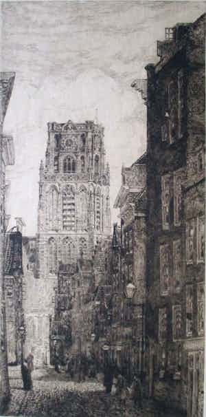 Eugene Rensburg - Ets Laurenskerk Rotterdam verkocht voor € 35!