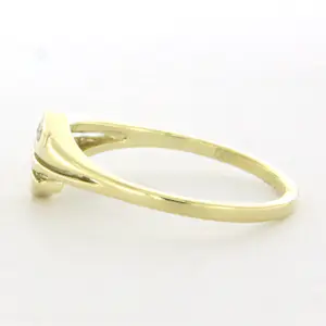 14k geelgouden ring met briljant geslepen diamant tot. 0.03ct – F/G - VS/SI kopen? Bied vanaf 210!