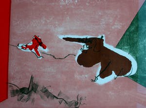 Constant - ingelijste litho: 2 dieren - 1965 kopen? Bied vanaf 395!