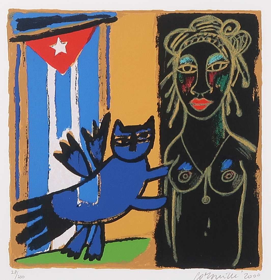 Corneille - Zeefdruk, Memoire de Cuba - Ingelijst kopen? Bied vanaf 160!