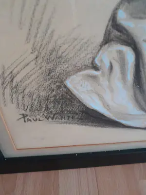 Paul Wante - Romantische vrouw met lorgnet kopen? Bied vanaf 200!