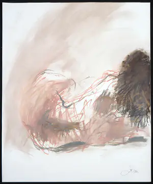 Franscz Witte - Gemengde techniek op papier, Vrouwelijk naakt van achter gezien kopen? Bied vanaf 1!