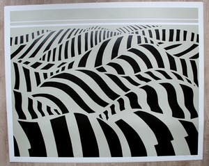 Dick Elffers - Dick Elffers - zeefdruk: landschap - 1973 kopen? Bied vanaf 55!