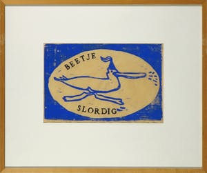 Karin Bos - Houtsnede, Beetje slordig - Ingelijst kopen? Bied vanaf 20!