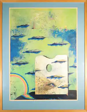 Ardy Struwer - Litho, Zonder titel - Ingelijst verkocht voor € 35!