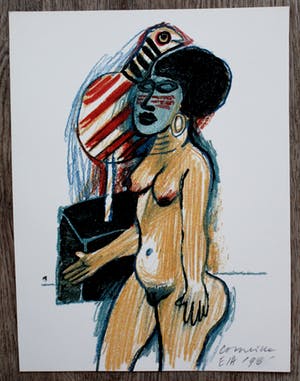 Corneille - Zeefdruk: naakte dame - 1998 kopen? Bied vanaf 100!