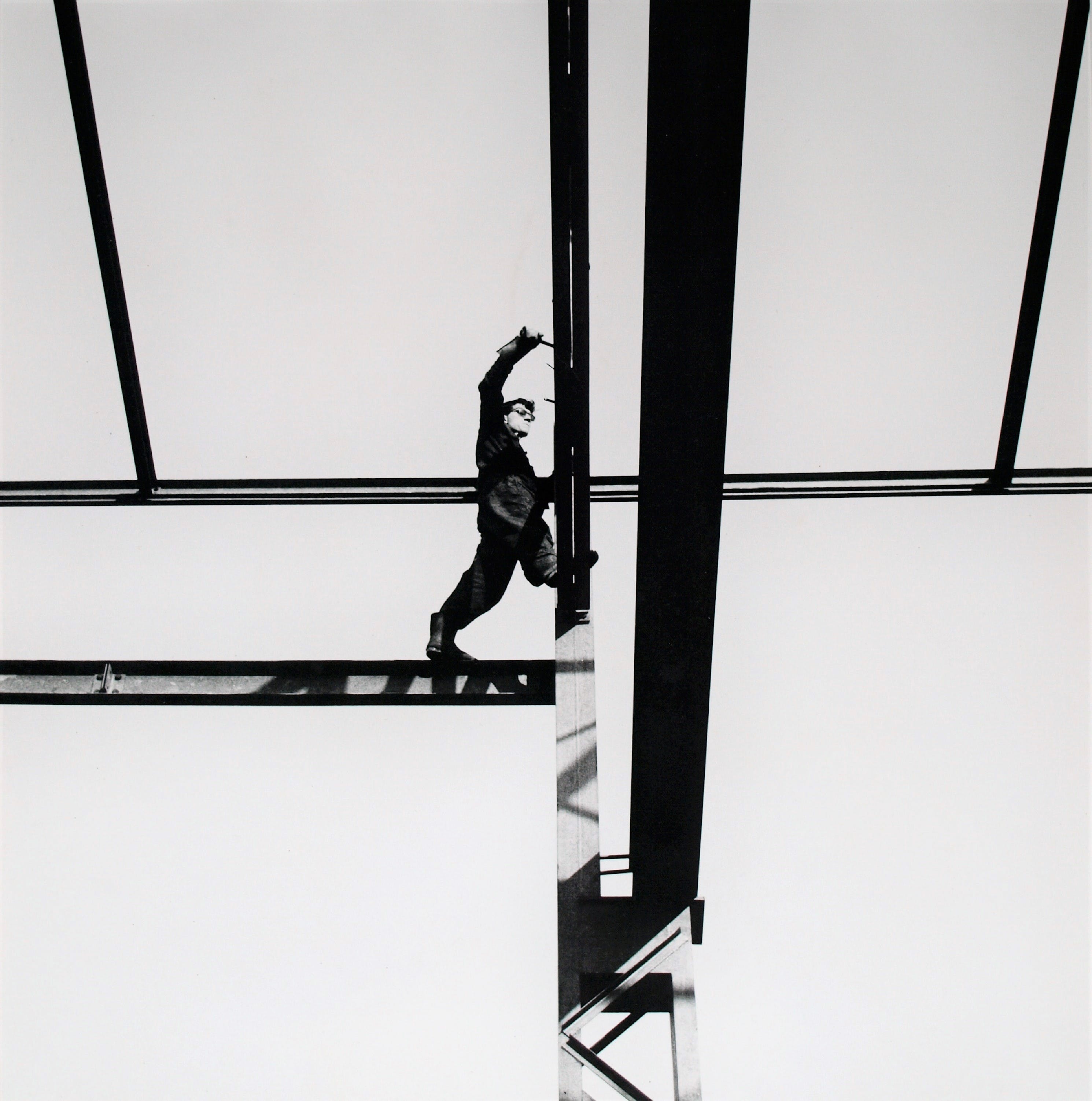Steef Zoetmulder - Foto , Constructiewerker - gesigneerd & ingelijst – 1961 / 2001  verkocht voor € 125!