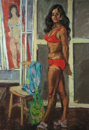 Hugo Brouwer - Olieverf op doek, Balletmeisje - Ingelijst (Groot) kopen? Bied vanaf 1!