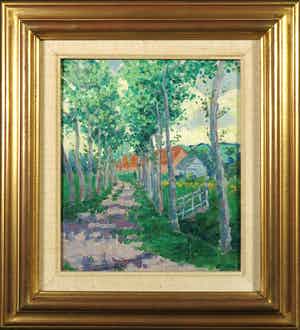 Herman Kuyt - Olieverf op doek, Boerenerf verkocht voor € 1!