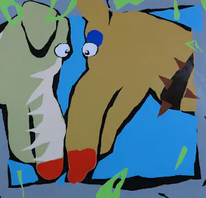 Jeroen Gerlofsma - Acryl, Honden - Ingelijst kopen? Bied vanaf 50!