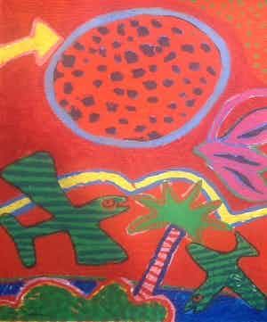 Corneille - L' Éden - prachtige Terragrafie verkocht voor € 899!