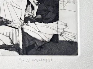 Nicolaas Wijnberg - Monochrome erotische litho "la Luna" - 1973 - zeer kleine oplage (2/6) kopen? Bied vanaf 37!
