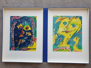 Carl-Henning Pedersen - 2 Litho's van Carl Henning Pedersen uit 1985 - H.C. (incl. map) kopen? Bied vanaf 300!