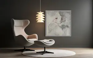 Robert Detheux - Die Verrückte mit der Fliege – Großes surrealistisches Traumgemälde von 1979 – 90 x 90 cm kopen? Bied vanaf 950!