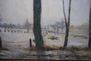 Niet of onleesbaar gesigneerd - Bosscheweg, Helvoirt, N-Brabant - olieverf uit 1942 kopen? Bied vanaf 10!