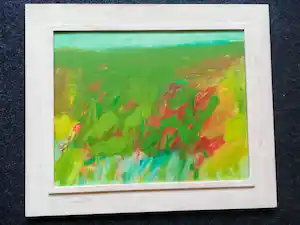 Hans van der Linde - Olieverf schilderij uit 1987 verkocht voor € 35!