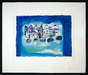 Franz Lauter - Zeefdruk, Four of a cat kopen? Bied vanaf 35!