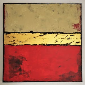 John Foppen - Red + Gold in Symphony........ # K 02. XL. Groot kopen? Bied vanaf 169!